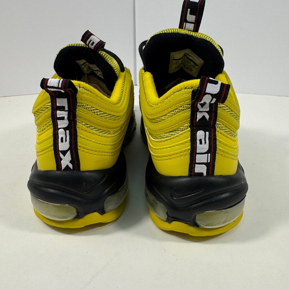 Nike Air Max 97 GS Yellow Black Running Shoes‎ Youth 6Y - Picture 4 of 10